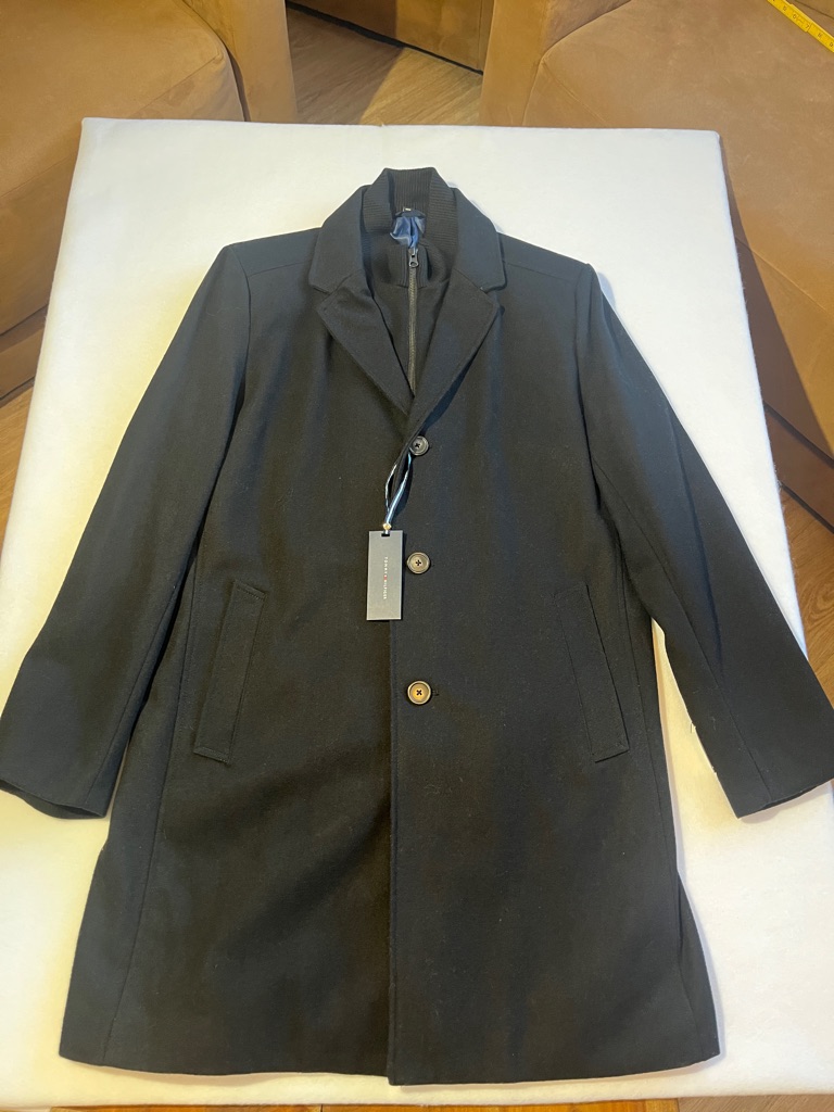Tommy Hilfiger Men's Black Trench Coat